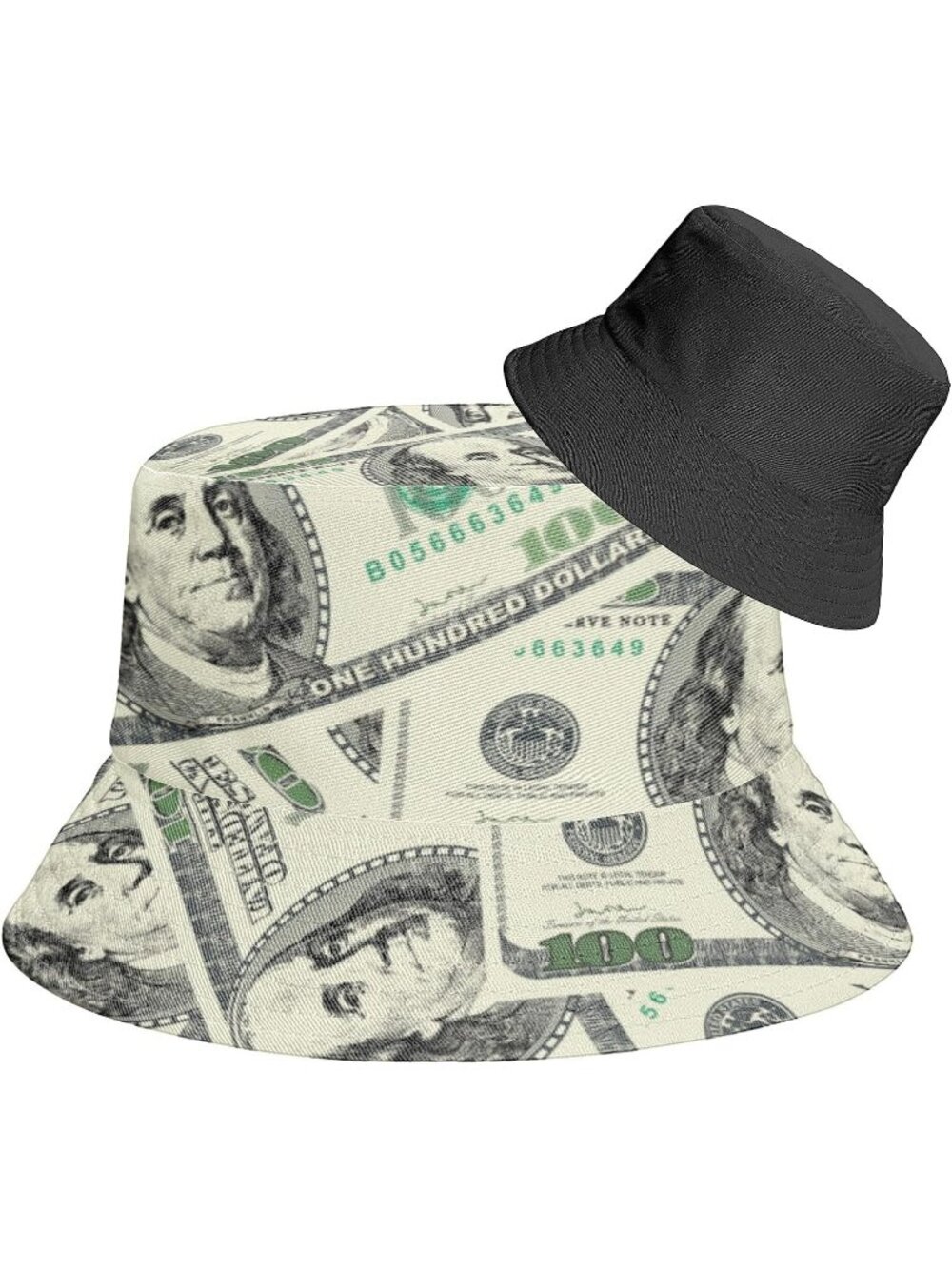 Unisax Mz-dollar Funny Reversible Halloween Packable Outdoor Sun Bucket Hat